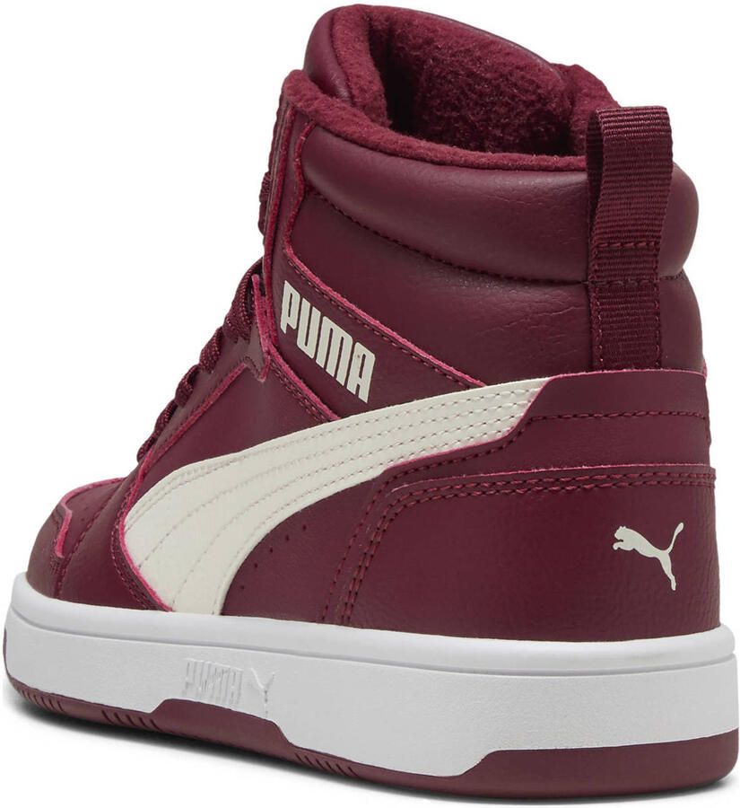 PUMA Rebound V6 Mid WTR Jr Unisex Sneakers Team Regal Red-Warm White- White