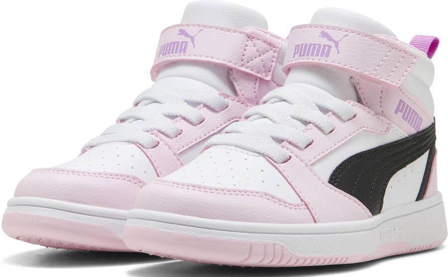 PUMA Rebound V6 Mid AC+ PS Unisex Sneakers White- Black-Pearl Pink - Foto 3