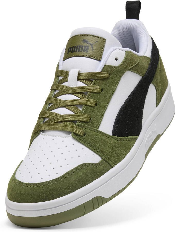 Puma Rebound V6 suede sneakers olijfgroen zwart - Foto 3