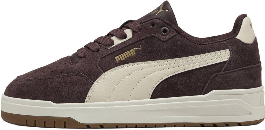 Puma Shuffle Downtown suède sneakers bruin wit