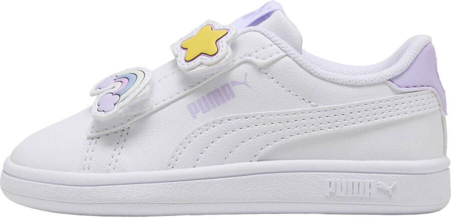 Puma Smash 3.0 imitatieleren sneakers wit lila