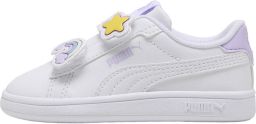 Puma Smash 3.0 imitatieleren sneakers wit lila Imitatieleer