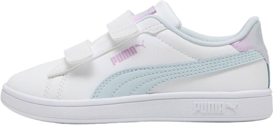 Puma Smash 3.0 sneakers wit lichtblauw