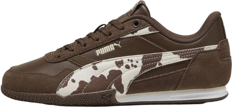 Puma sneakers met koeienprint bruin ecru