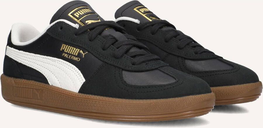 PUMA Palermo Premium Sneakers Leren Sneaker Zwart