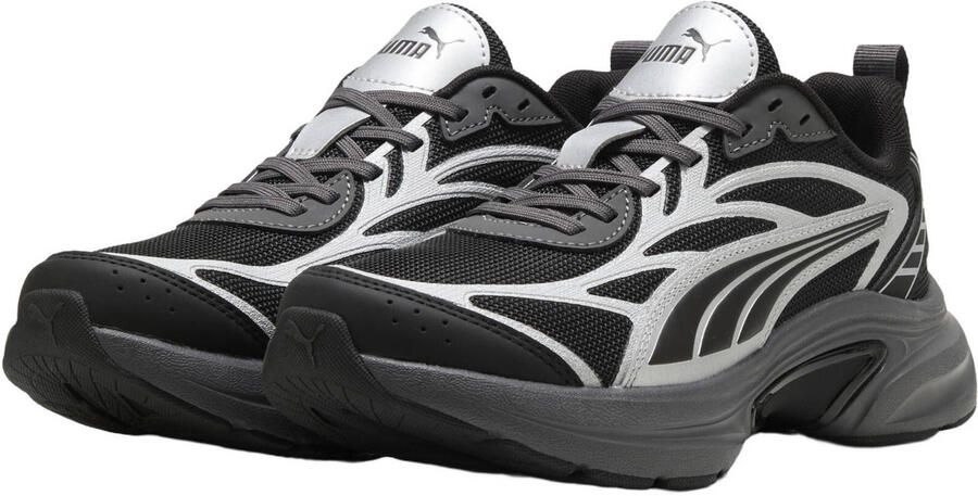 Puma Softride Escalate Reflect-X mesh sneakers zwart zilvergrijs - Foto 3