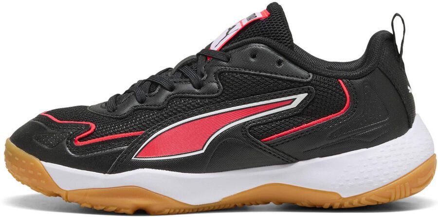 Puma Solarflash junior imitatieleren voetbalschoenen zwart rood