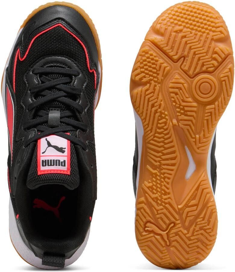 Puma Solarflash junior imitatieleren voetbalschoenen zwart rood - Foto 3