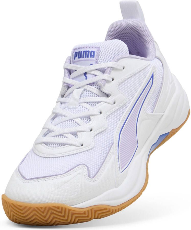 Puma Solarflash senior imitatieleren voetbalschoenen wit lila - Foto 3