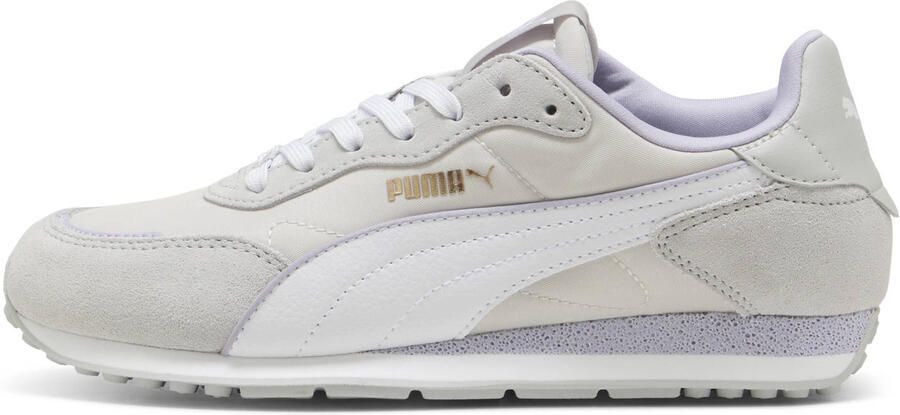 Puma St Miler Rose mesh leren sneakers lichtgrijs lila