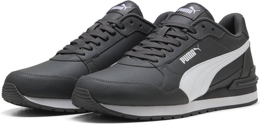 Puma St Runner V4 leren sneakers grijs wit - Foto 3