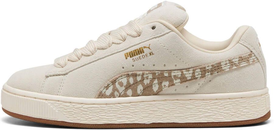 Puma Suede XL Leopard sneakers ecru camel zwart - Foto 3