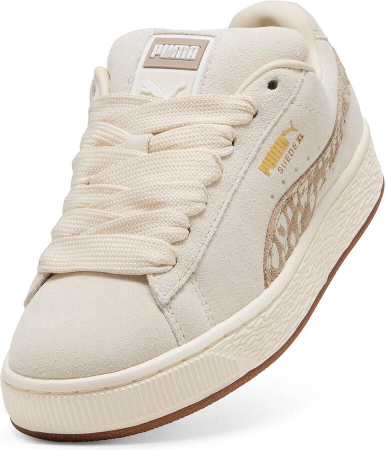 Puma Suede XL Leopard sneakers ecru camel zwart - Foto 2