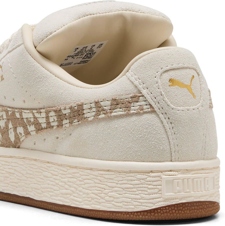 Puma Suede XL Leopard sneakers ecru camel zwart