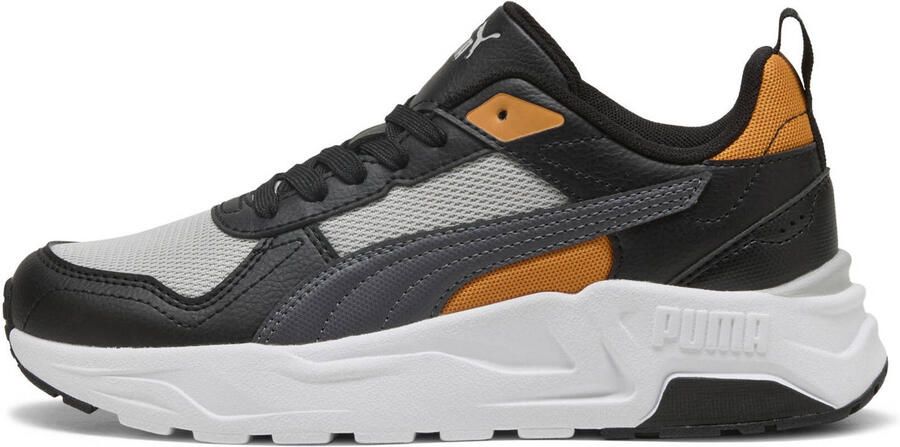 Puma Trinity 2 LT mesh sneakers lichtgrijs oranje