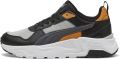 Puma Trinity 2 LT mesh sneakers lichtgrijs oranje - Zwart