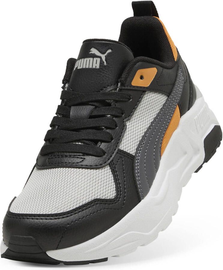 Puma Trinity 2 LT mesh sneakers lichtgrijs oranje - Foto 2