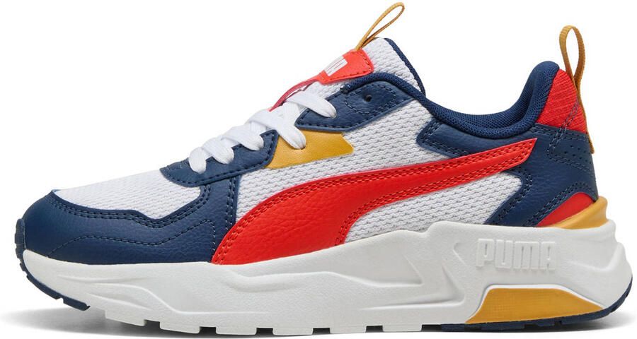PUMA Trinity Lite Jr Unisex Sneakers White-Fierce Red-Persian Blue