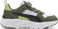 Puma Trinity 3 LT imitatieleren sneakers wit kaki Imitatieleer - Groen