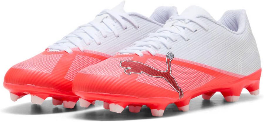 PUMA Ultra 7 Play MG unisex voetbalschoenen wit rood Uitneembare zool - Foto 2