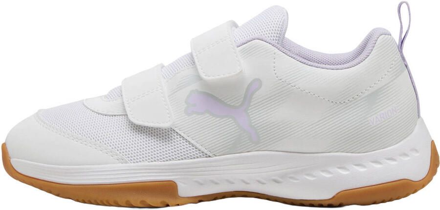 Puma Varion 3 V junior imitatieleren voetbalschoenen wit lila