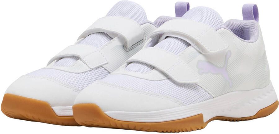 Puma Varion 3 V junior imitatieleren voetbalschoenen wit lila - Foto 3