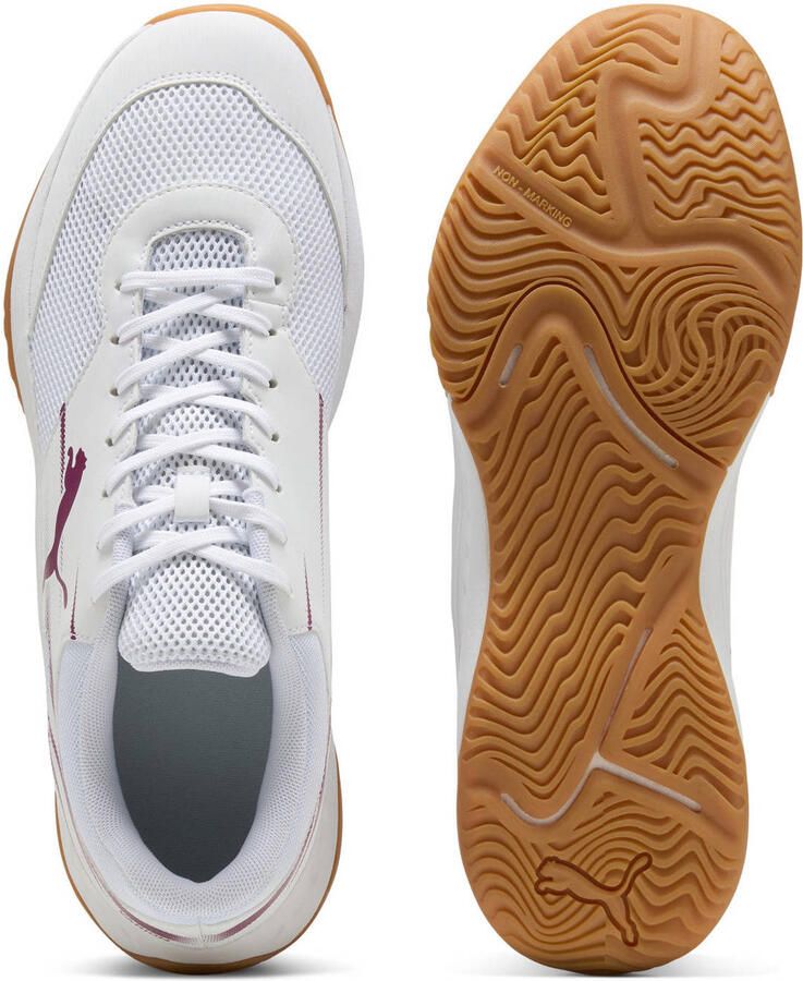 Puma Varion II senior zaalvoetbalschoenen wit donkerpaars