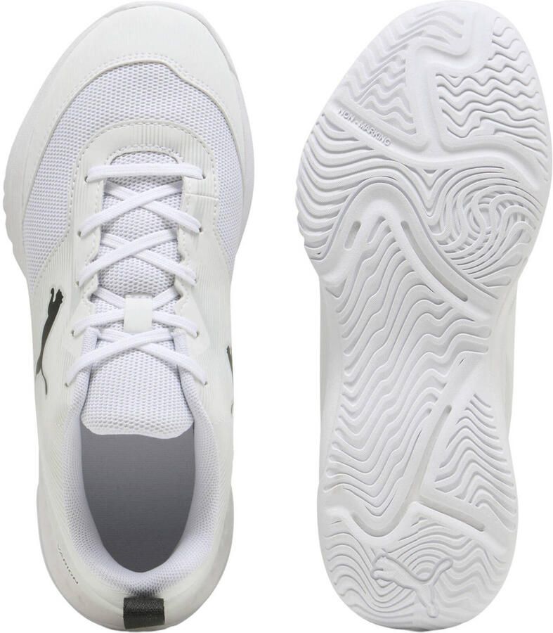 PUMA Varion 3 Jr 109097 02 indoor-schoenen voor kinderen met klittenbandsluiting wit - Foto 3