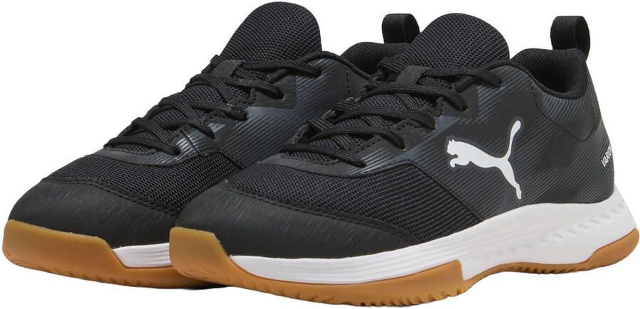 PUMA Varion 3 Jr 109097 01 indoor-schoenen voor kinderen met klittenbandsluiting zwart - Foto 3