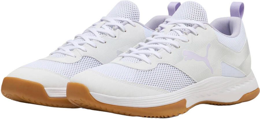 Puma Varion senior imitatieleren voetbalschoenen wit lila - Foto 3