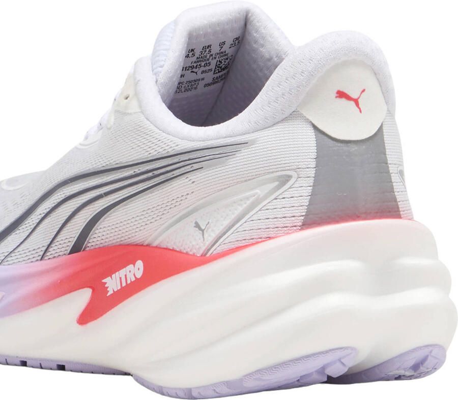 Puma Velocity Nitro 5 mesh hardloopschoenen wit oranje - Foto 2