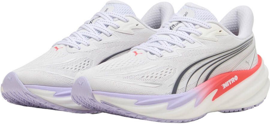 Puma Velocity Nitro 5 mesh hardloopschoenen wit oranje - Foto 3