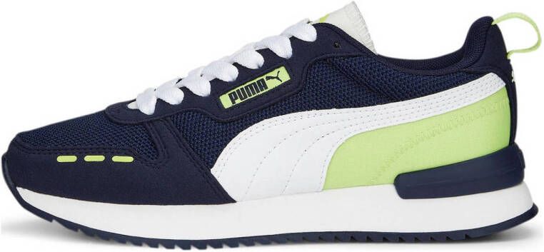 Puma R78 Runner sneakers donkerblauw groen wit