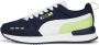 Puma R78 Runner sneakers donkerblauw groen wit - Thumbnail 2
