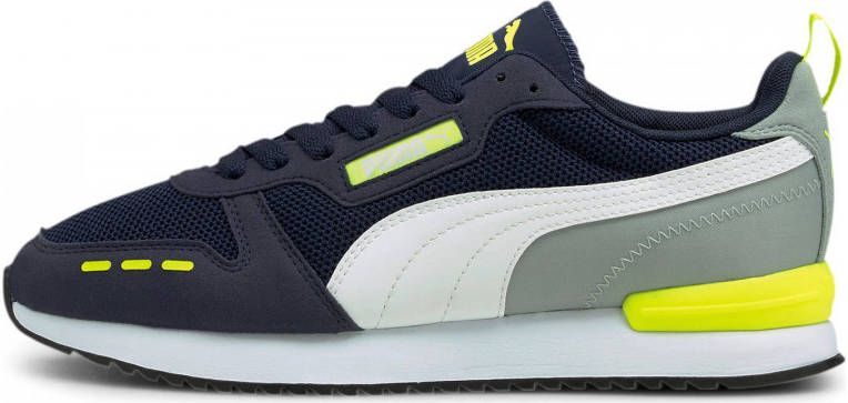 Puma R78 Runner sneakers donkerblauw geel