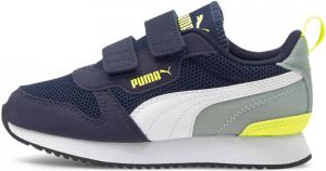 Puma R78 V Inf sneakers donkerblauw geel grijs