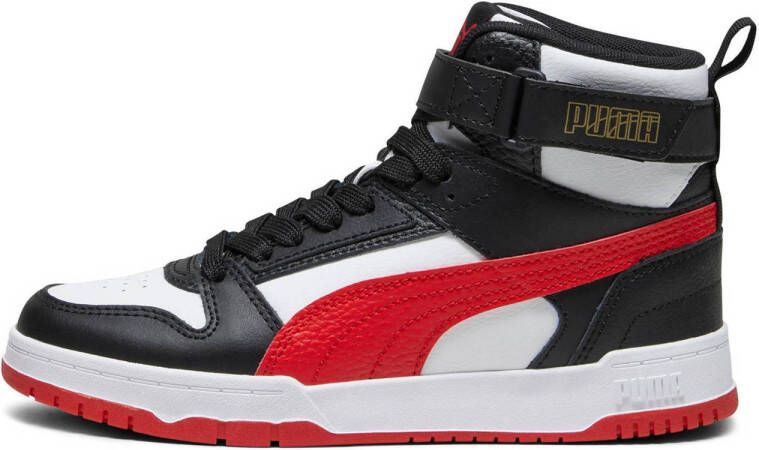 Puma RBD Game sneakers wit rood zwart Jongens Meisjes Gerecycled polyester 35.5