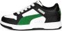 Puma Rebound JOY sneakers zwart wit groen Jongens Meisjes Imitatieleer 29 - Thumbnail 2