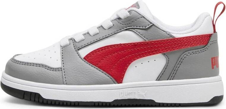 Puma Rebound V6 Lo sneakers grijs rood wit