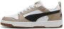 PUMA Rebound v6 Low Unisex Sneakers White- Black-Ice Coffee - Thumbnail 1