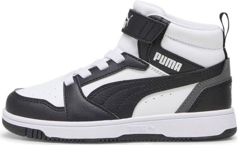 Puma Rebound V6 Mid sneakers wit zwart