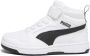 Puma Rebound V6 Mid sneakers wit zwart Jongens Meisjes Imitatieleer Meerkleurig 28 - Thumbnail 1