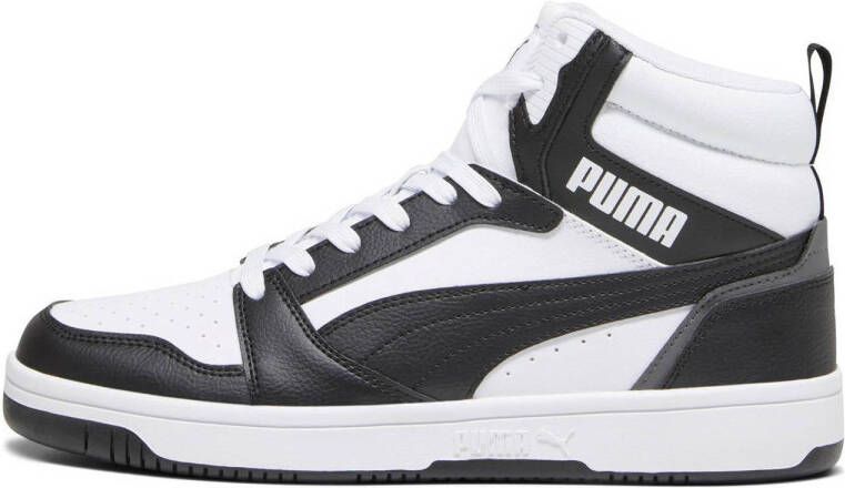 PUMA Rebound v6 Unisex Sneakers White- Black-Shadow Gray- White