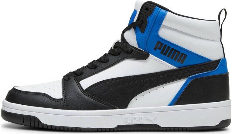 Puma Rebound V6 sneakers zwart wit kobaltblauw