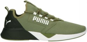 Puma Retaliate hardloopschoenen mosgroen zwart wit