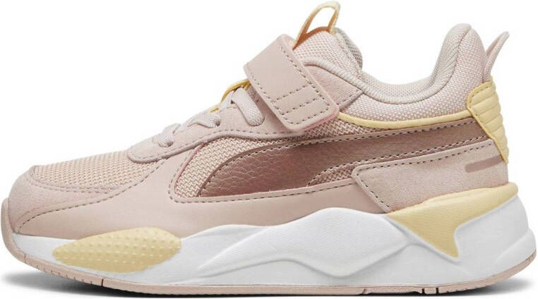 Puma RS-X Metallic sneakers roze geel wit Jongens Meisjes Suede 33