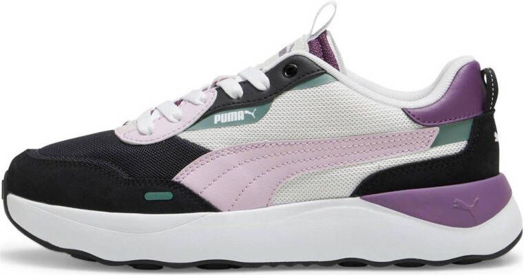 PUMA Runtamed Platform Dames Sneakers Strong Gray-Grape Mist- White-Crushed Berry-Eucalyptus