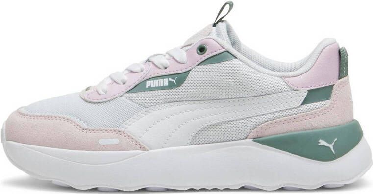 Puma Runtamed Platform sneakers aqua wit lila mintgroen Blauw Jongens Meisjes Mesh 34