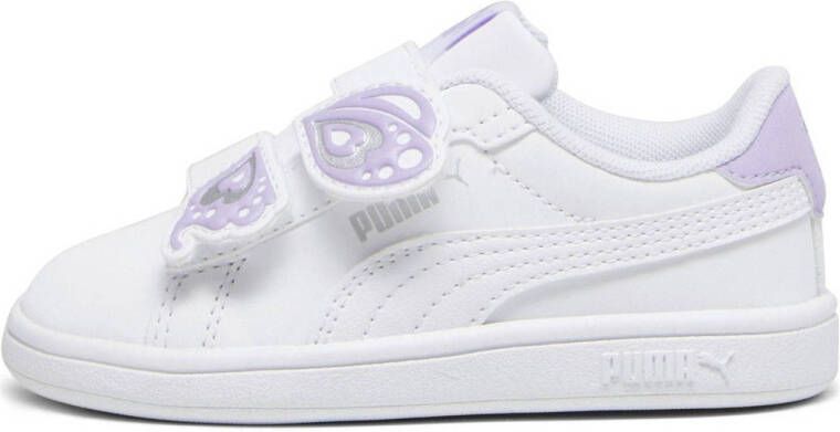Puma Smash 3.0 Butterfly V sneakers wit lila zilver