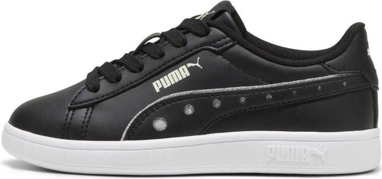 Puma Smash 3.0 Dance Party sneakers zwart wit groen Imitatieleer 35